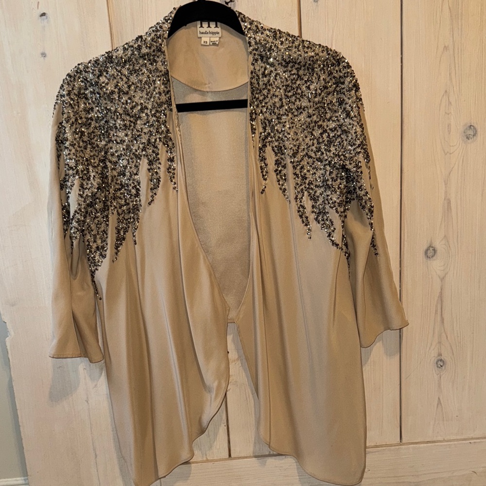 Haute Hippie Cream Dress with Black Accents